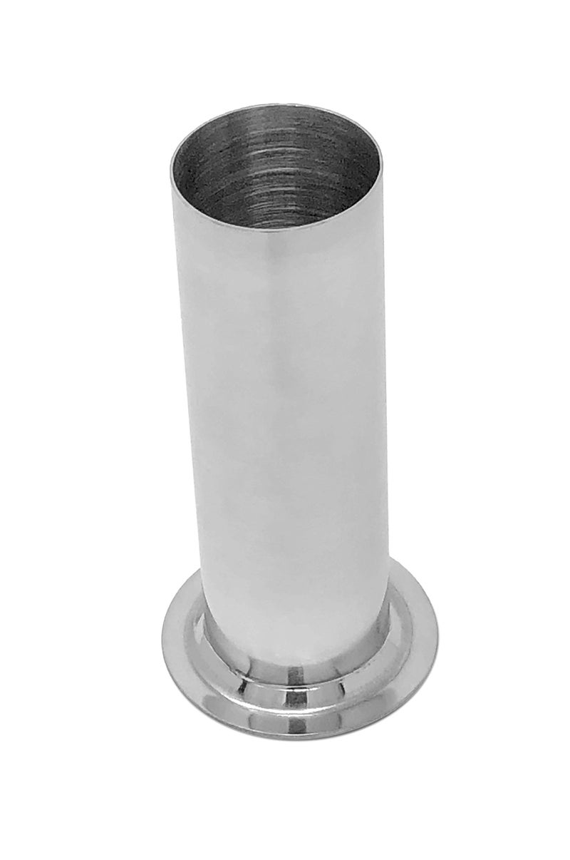 Tesor #12 Stainless Steel 2 Inch Meat Bag Filling Tube for Meat Grinder - Image 1
